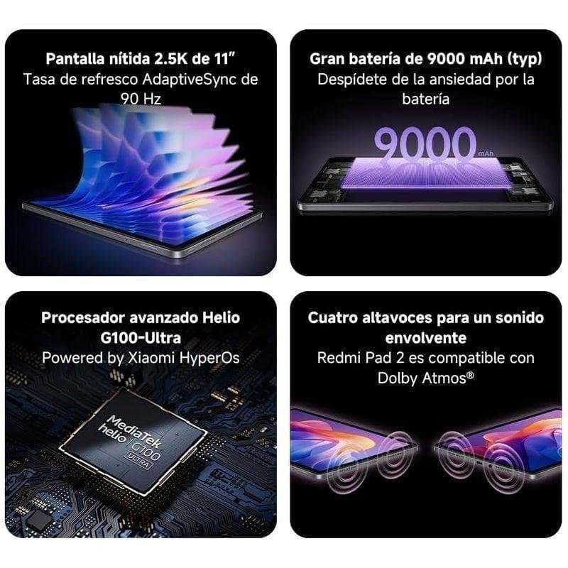 TABLET XIAOMI REDMI PAD 2 11 4GB/256GB/WIFI ANDROID GRAPHITE - Imagen 5