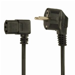 CABLE ALIMENTACION GEMBIRD SCHUKO A C13 90º 1.8M BLACK