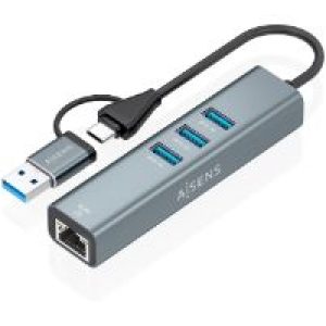 Conversor AISENS USB-A USB-C a Ethernet HUB (A109-1033)