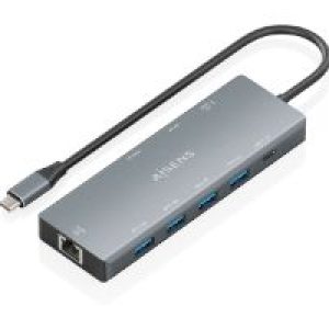 Docking Station AISENS USB-C 9en1. Gris(ASUC-9P051-GR