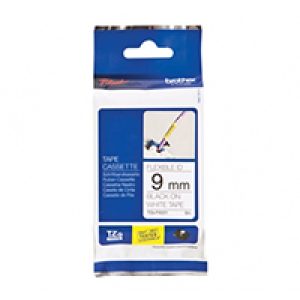 Cinta Rotuladora BROTHER Negro sobre Blanco (TZe-FX221)