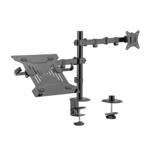SOPORTE DE MESA MONITOR/NOTEBOOK AISENS REG.ALTURA GIR. INCL. 17-32 9KG BLACK