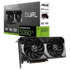 TARJETA DE VIDEO NVIDIA ASUS RTX 5060 TI DUAL OC 16GB GDDR7